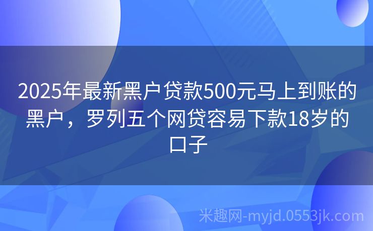 2025年黑戶最新口子申請(qǐng)指南，初學(xué)者與進(jìn)階用戶通用步驟